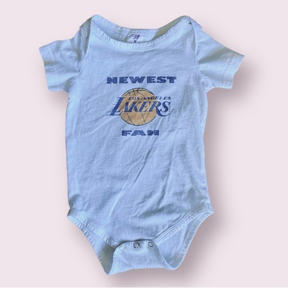 Newest Los Angeles Lakers Baby Onesie in White - Picture 1 of 7
